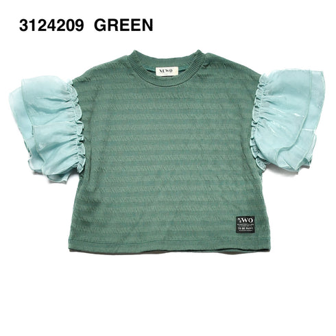 【90/100/110/120㎝】袖フリルTシャツ3124209【NEWO/ネオ】